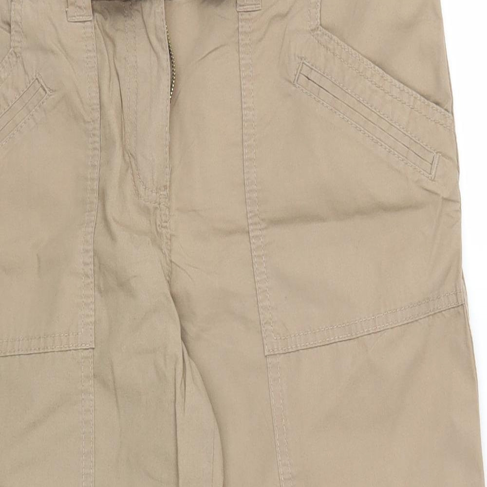 Marks and Spencer Womens Brown   Cropped Trousers Size 12 L21 in
