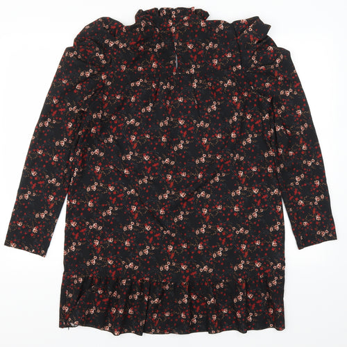Boohoo Womens Red Floral  Shift  Size 8