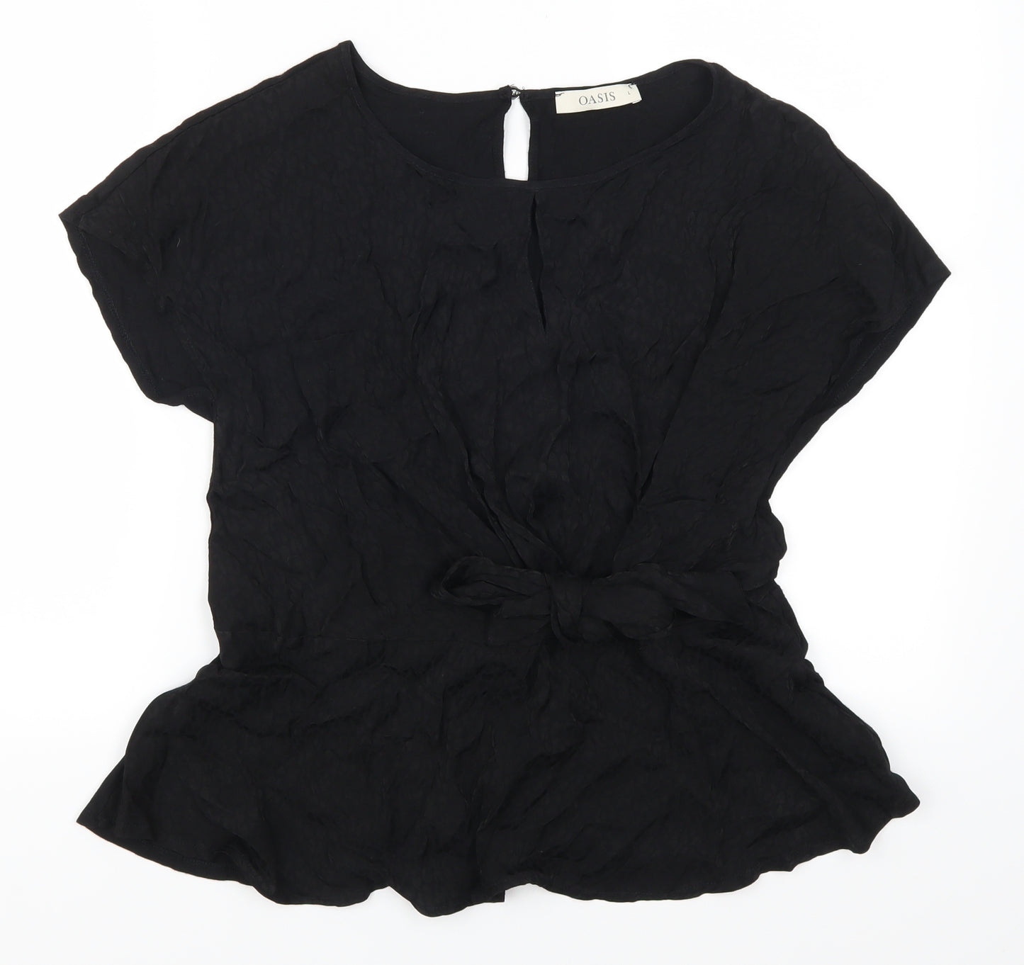 Oasis Womens Black   Basic T-Shirt Size L