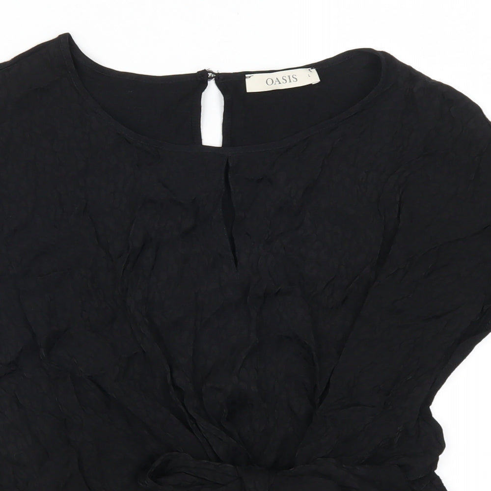 Oasis Womens Black   Basic T-Shirt Size L