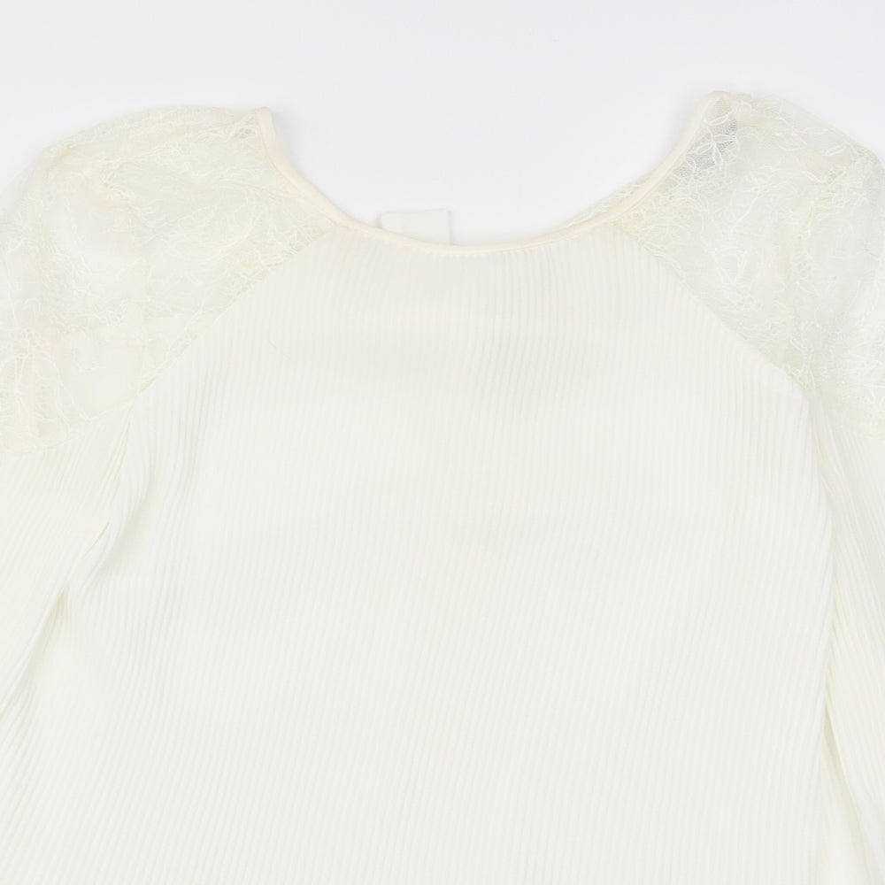 NEXT Womens White  Lace Basic Blouse Size 12