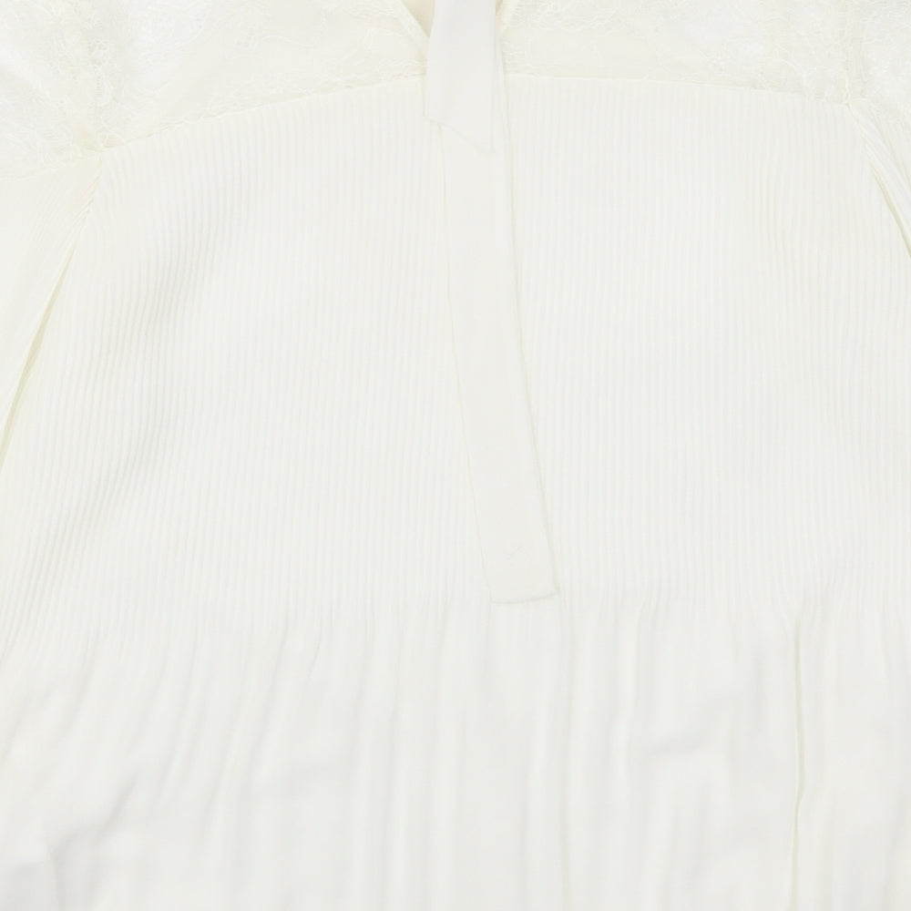 NEXT Womens White  Lace Basic Blouse Size 12