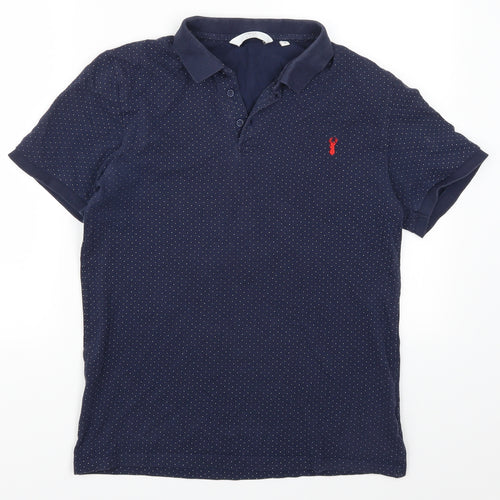 NEXT Mens Blue Polka Dot   Polo Size M