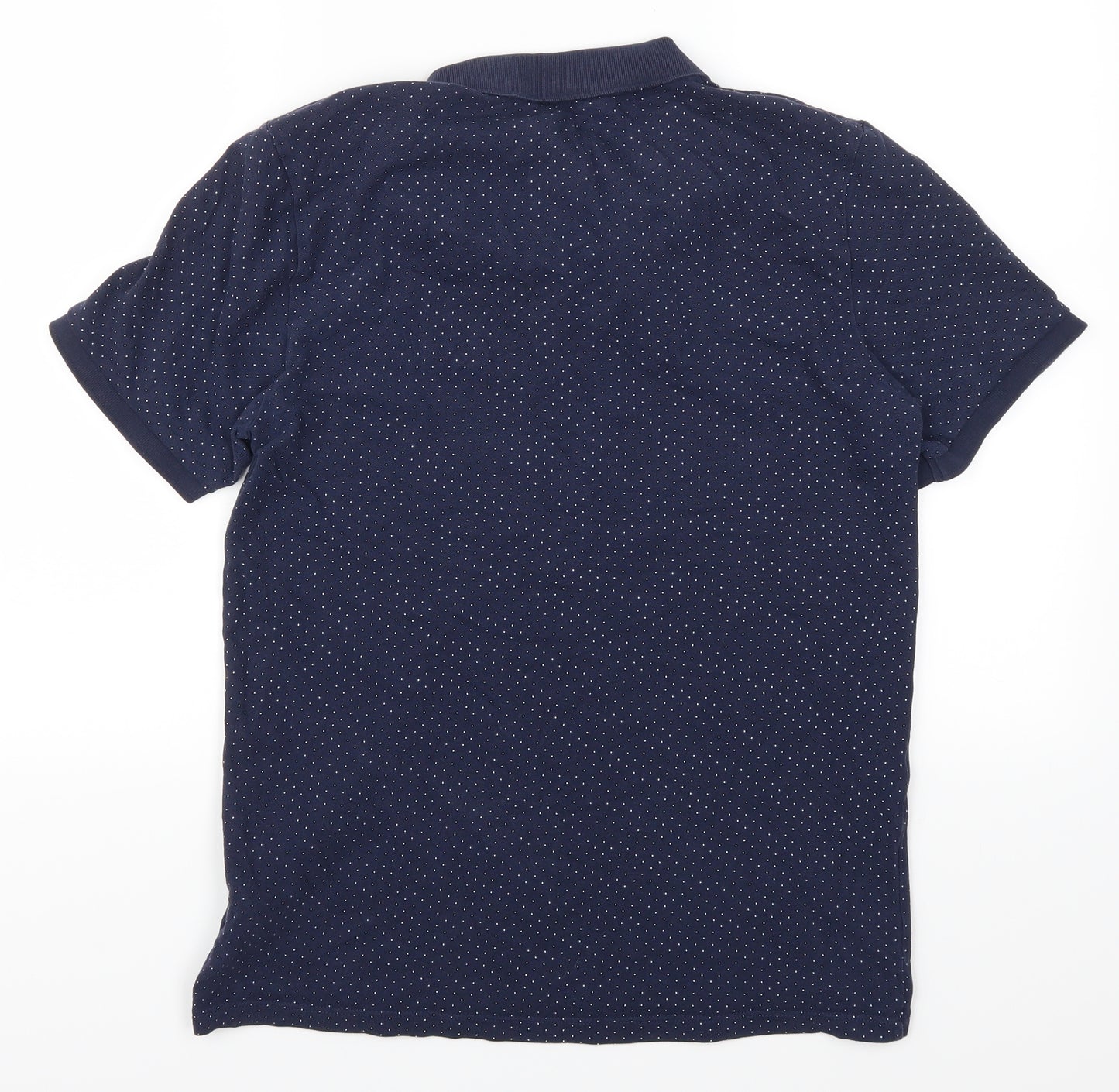 NEXT Mens Blue Polka Dot   Polo Size M