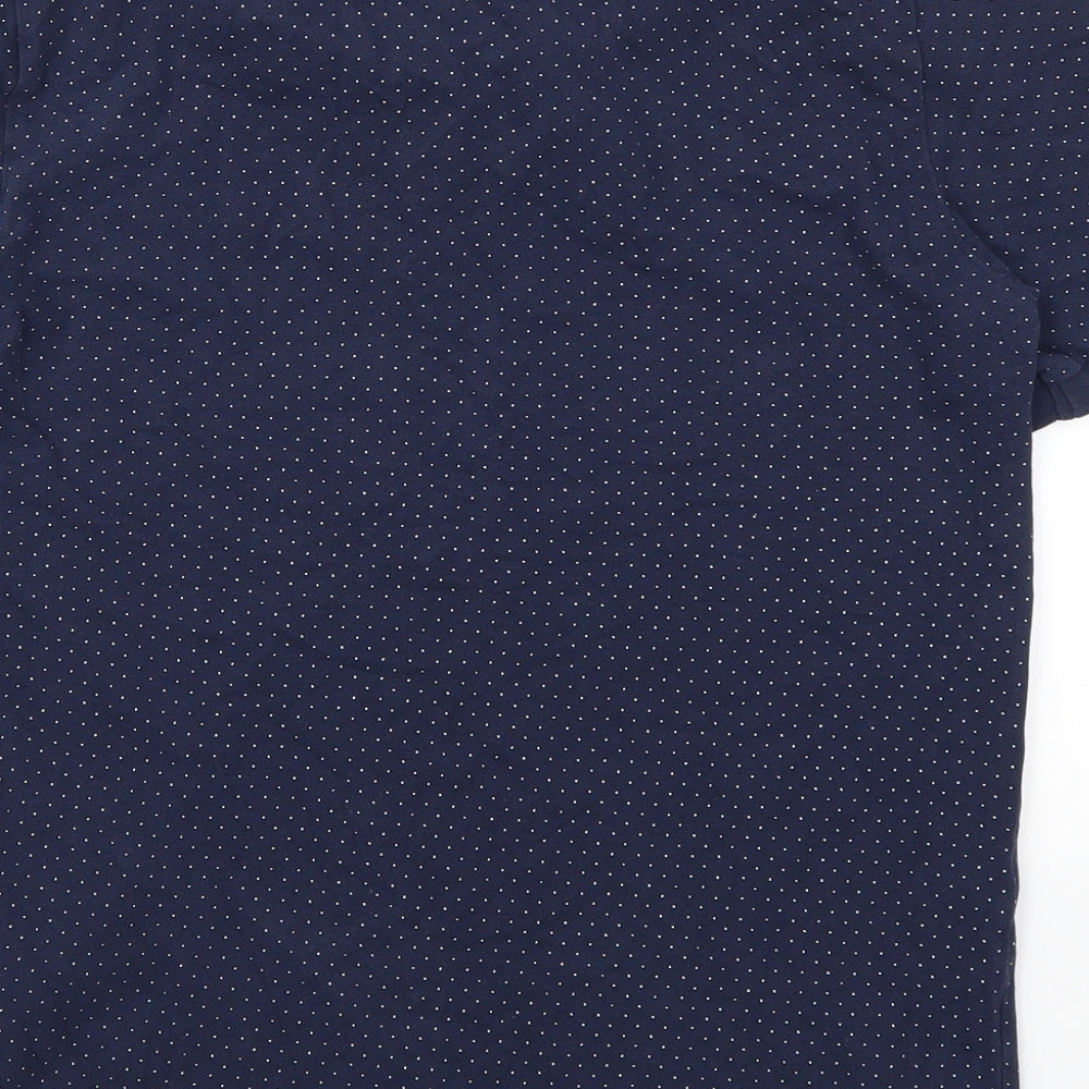 NEXT Mens Blue Polka Dot   Polo Size M