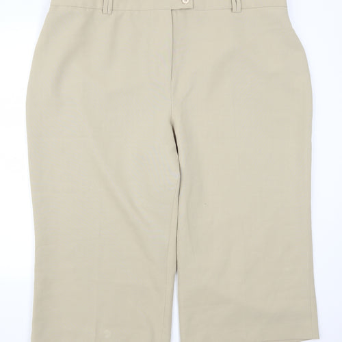 Classics Womens Beige   Cropped Trousers Size 26 L20 in