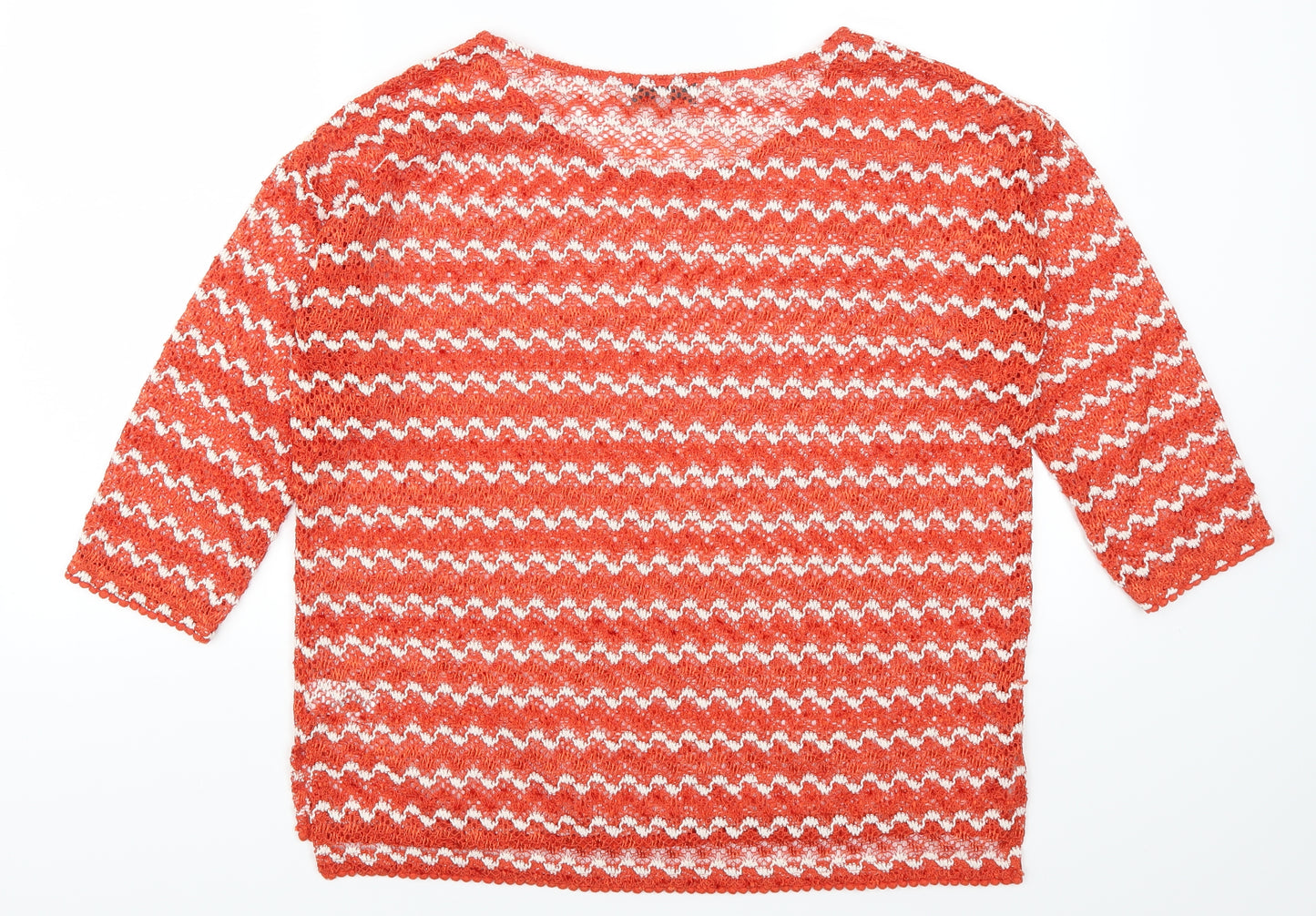 NEXT Womens Red Striped  Basic T-Shirt Size 10