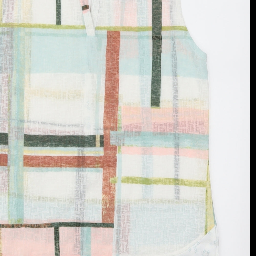 NEXT Womens Multicoloured Check  Basic Tank Size 12