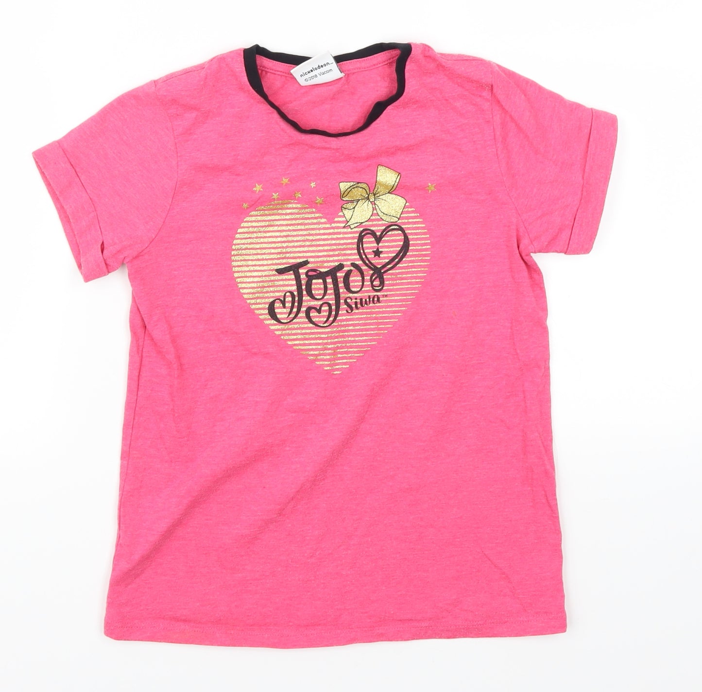 George Girls Pink   Basic T-Shirt Size 9-10 Years  - Jojo Siwa