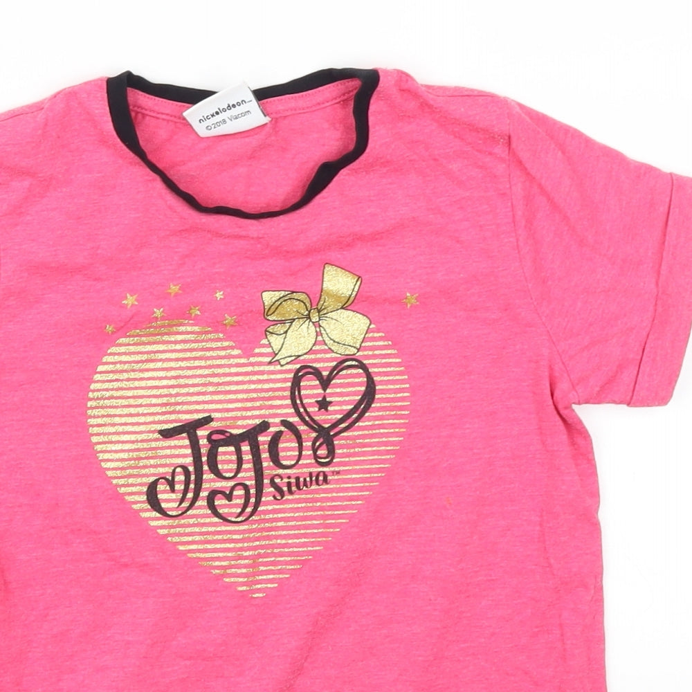 George Girls Pink   Basic T-Shirt Size 9-10 Years  - Jojo Siwa
