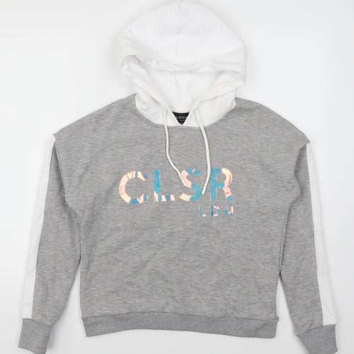 Closure Womens Grey   Pullover Hoodie Size 10