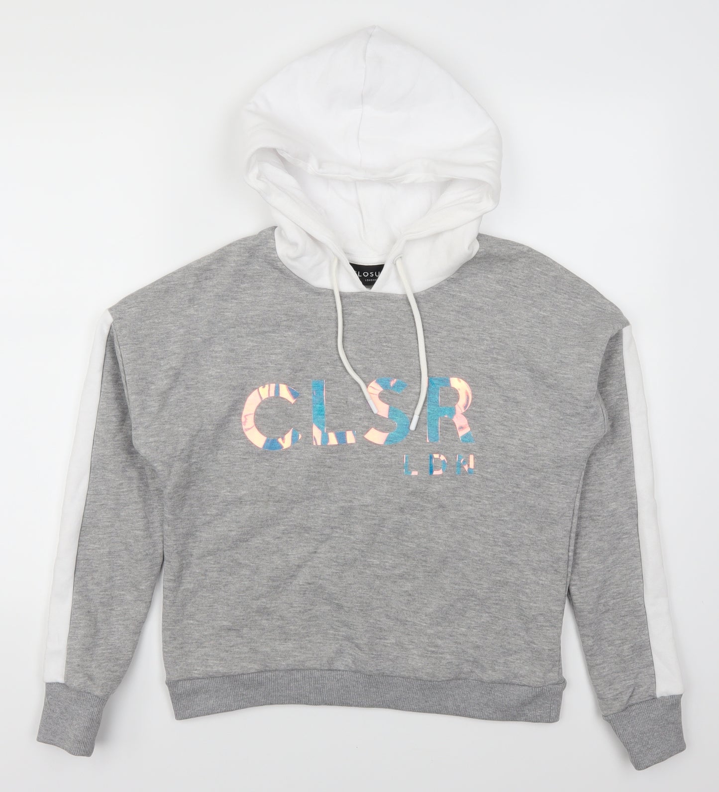 Closure Womens Grey   Pullover Hoodie Size 10