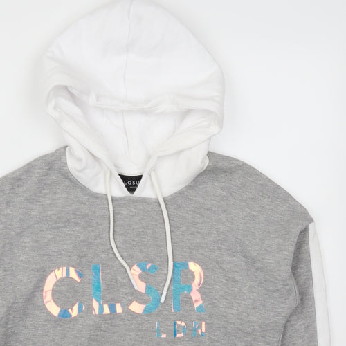 Closure Womens Grey   Pullover Hoodie Size 10