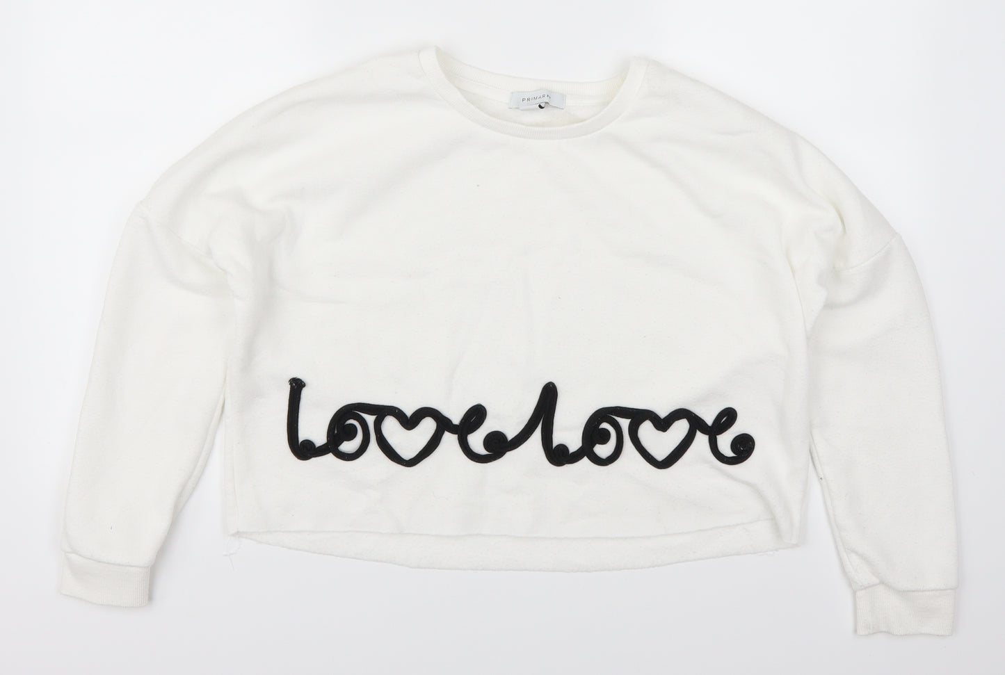 Primark Womens White   Cape Sweatshirt Size 4  - Love Love
