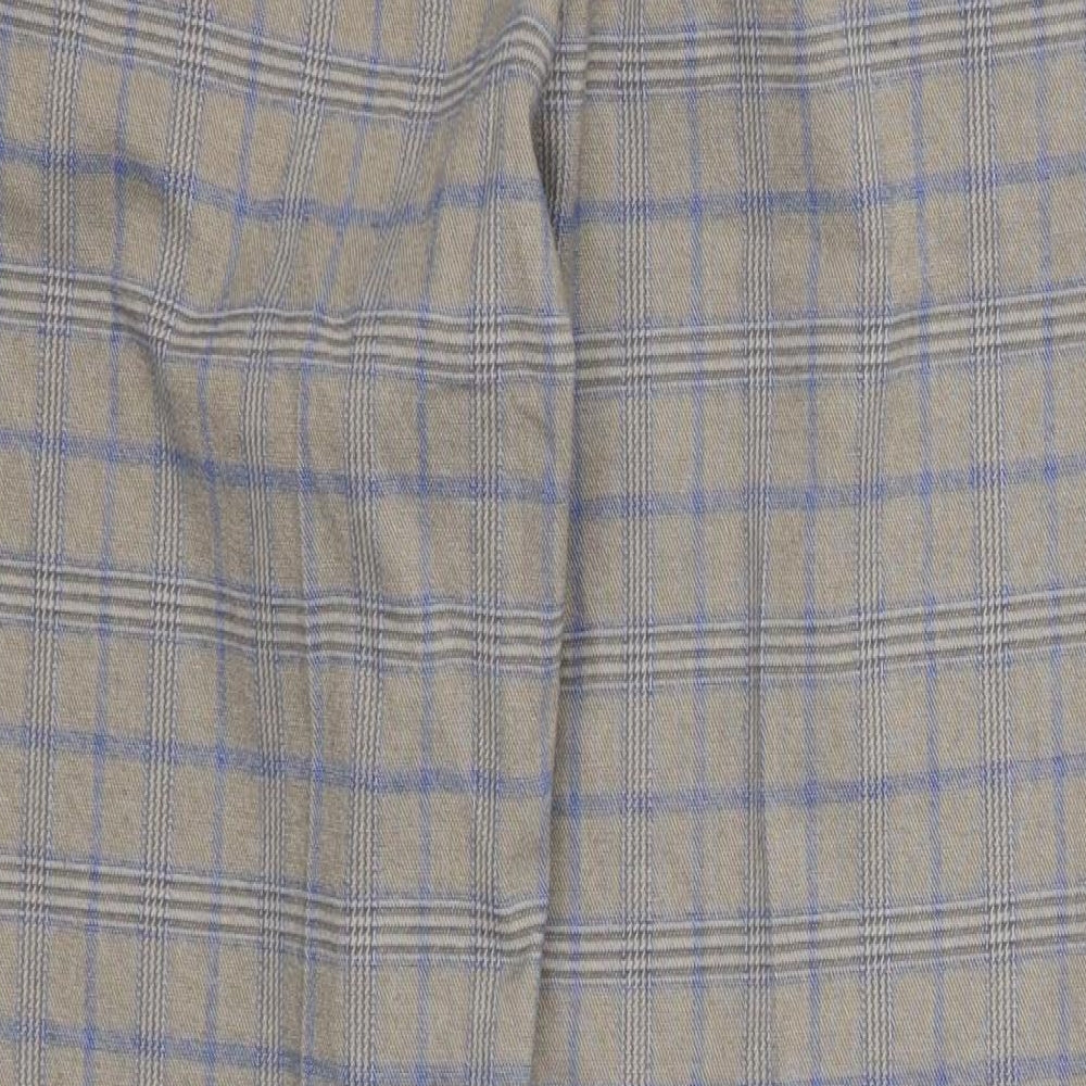 TU Womens Grey Check  Trousers  Size 12 L27 in