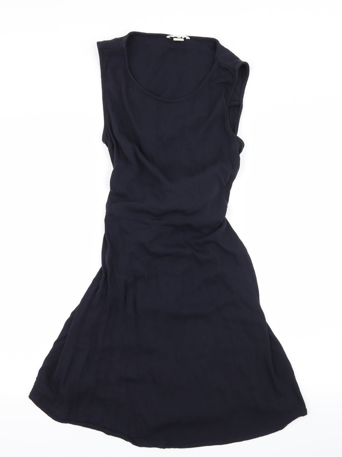 H&M Womens Blue   Skater Dress  Size 14  - Open back
