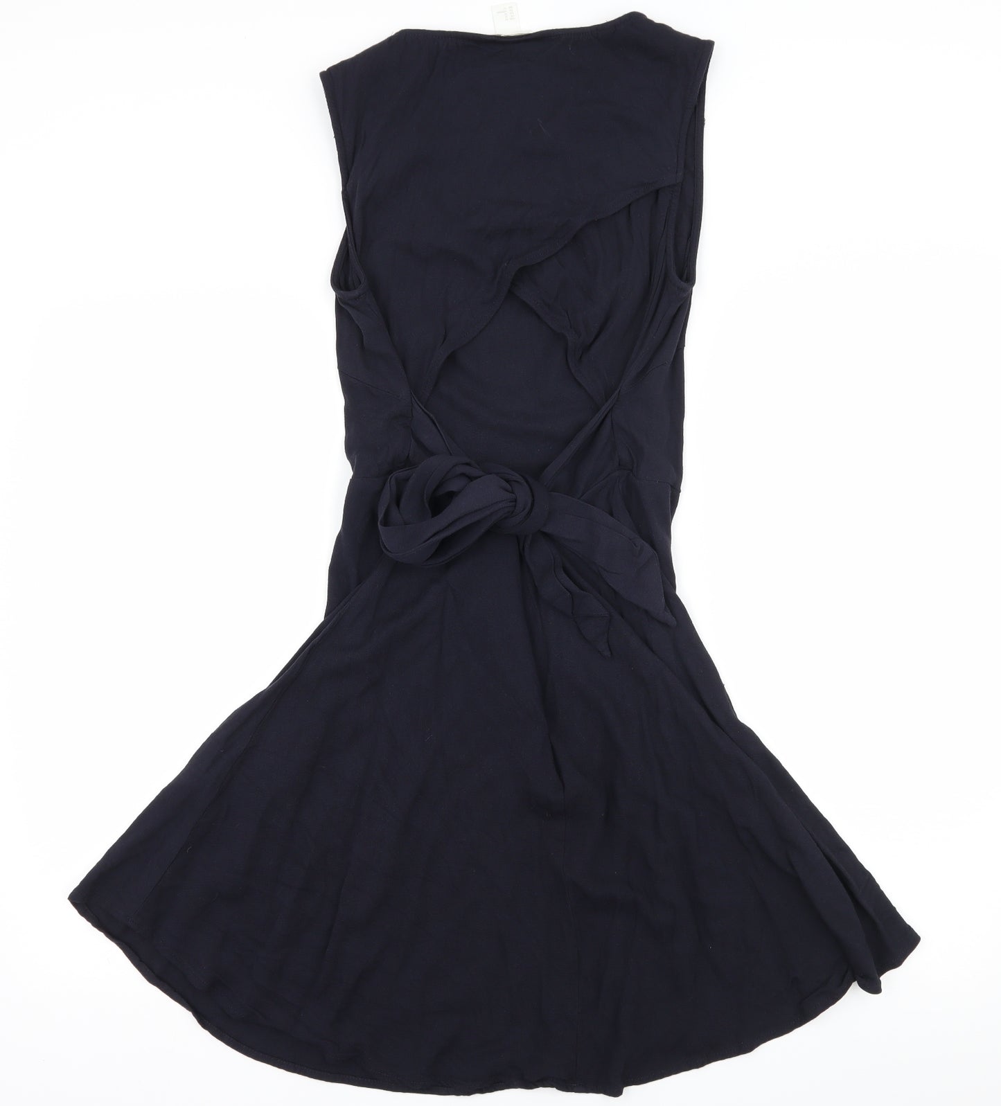 H&M Womens Blue   Skater Dress  Size 14  - Open back
