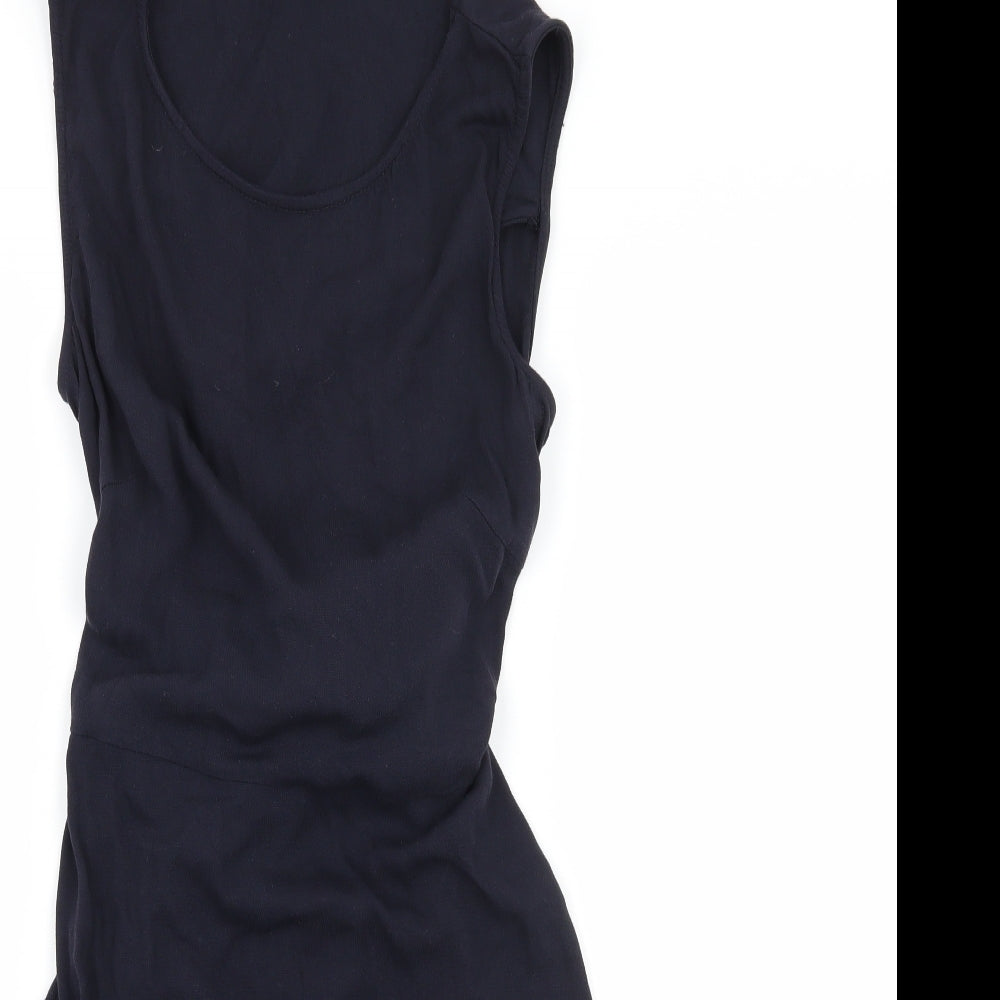 H&M Womens Blue   Skater Dress  Size 14  - Open back