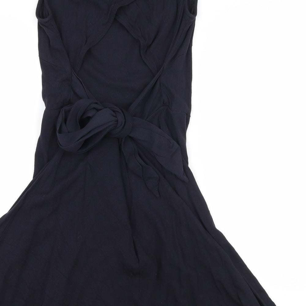 H&M Womens Blue   Skater Dress  Size 14  - Open back