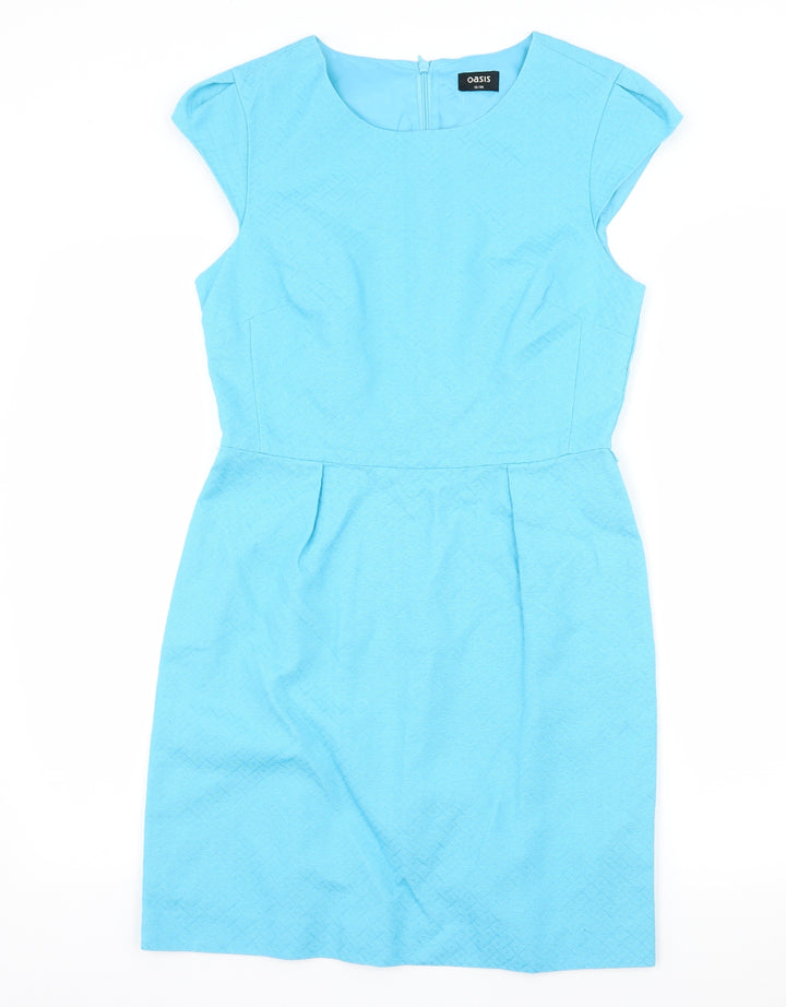Oasis Womens Blue A-Line Size 10
