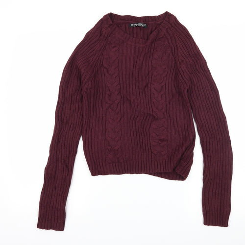 Select Womens Purple  Knit Pullover Jumper Size 10