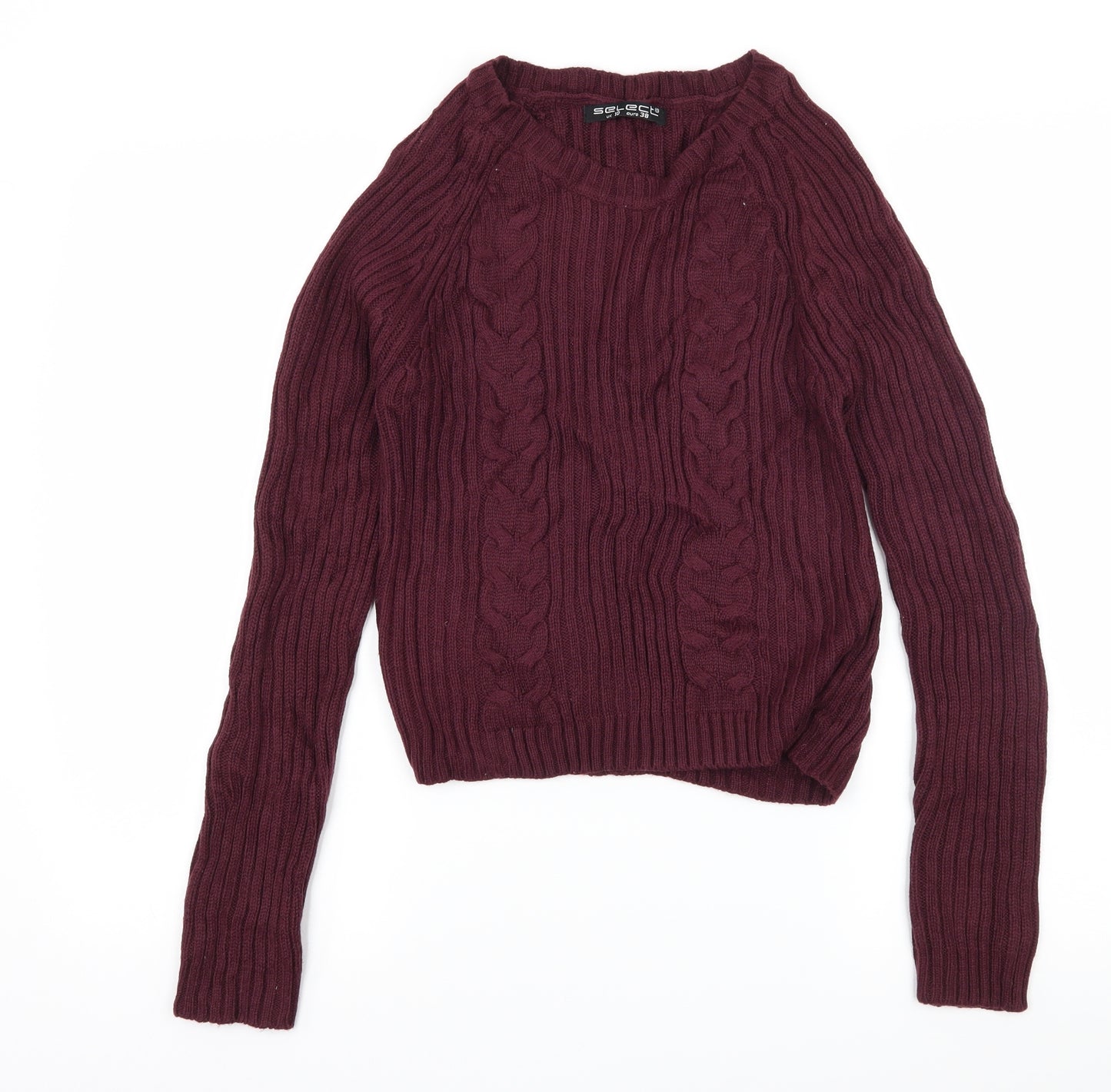Select Womens Purple  Knit Pullover Jumper Size 10