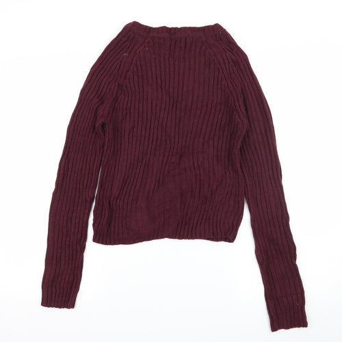 Select Womens Purple  Knit Pullover Jumper Size 10