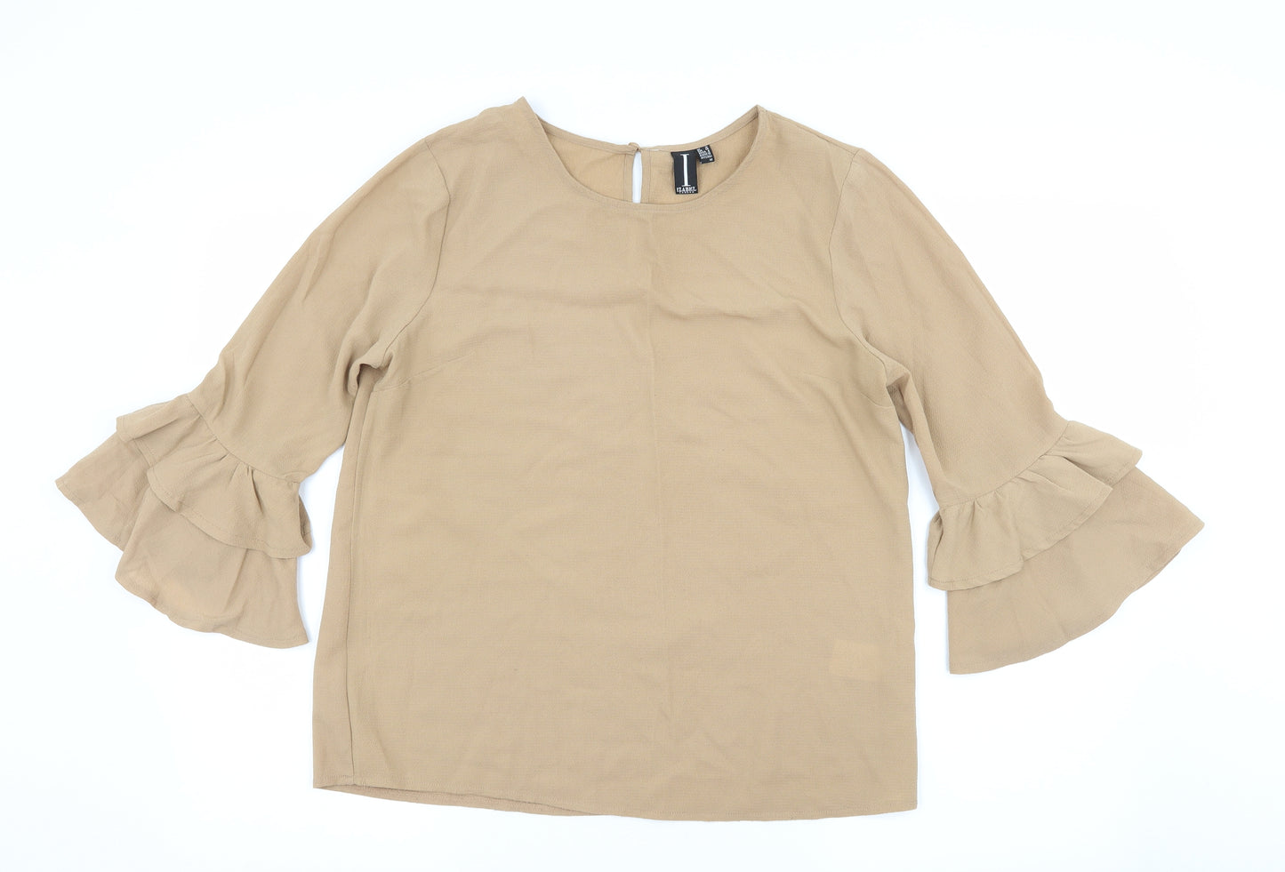 Izabel London Womens Brown   Basic Blouse Size 10