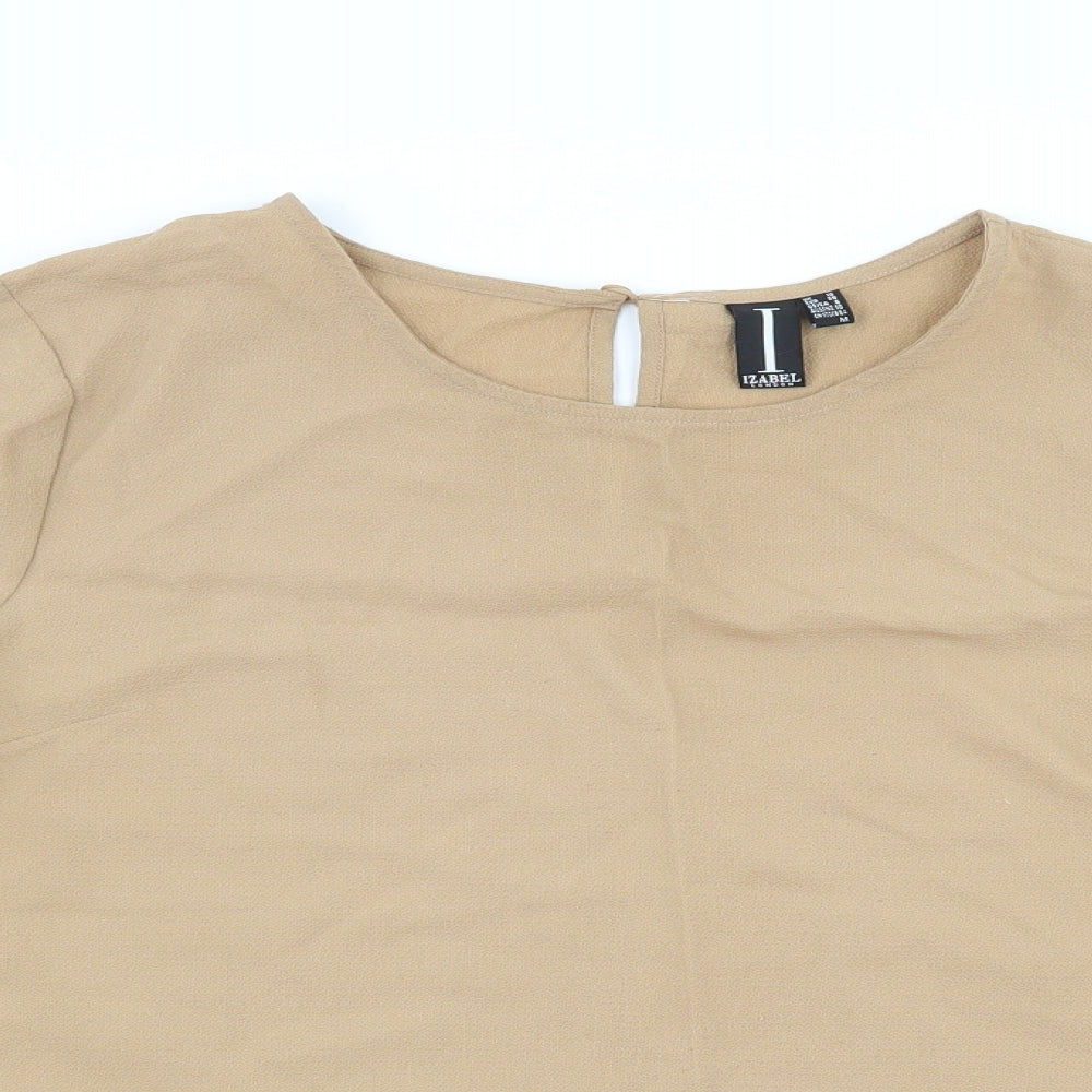 Izabel London Womens Brown   Basic Blouse Size 10