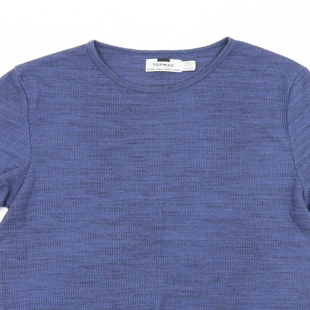Topman Mens Blue  Jersey  T-Shirt Size XS