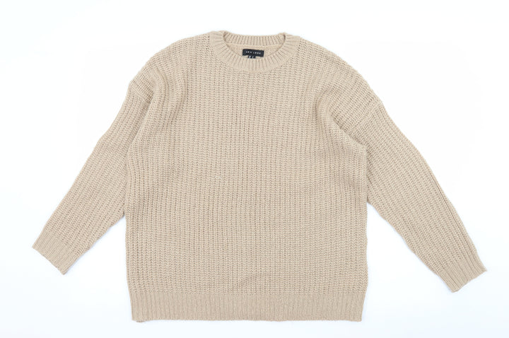 New Look Womens Brown Knit Pullover Jumper Size S