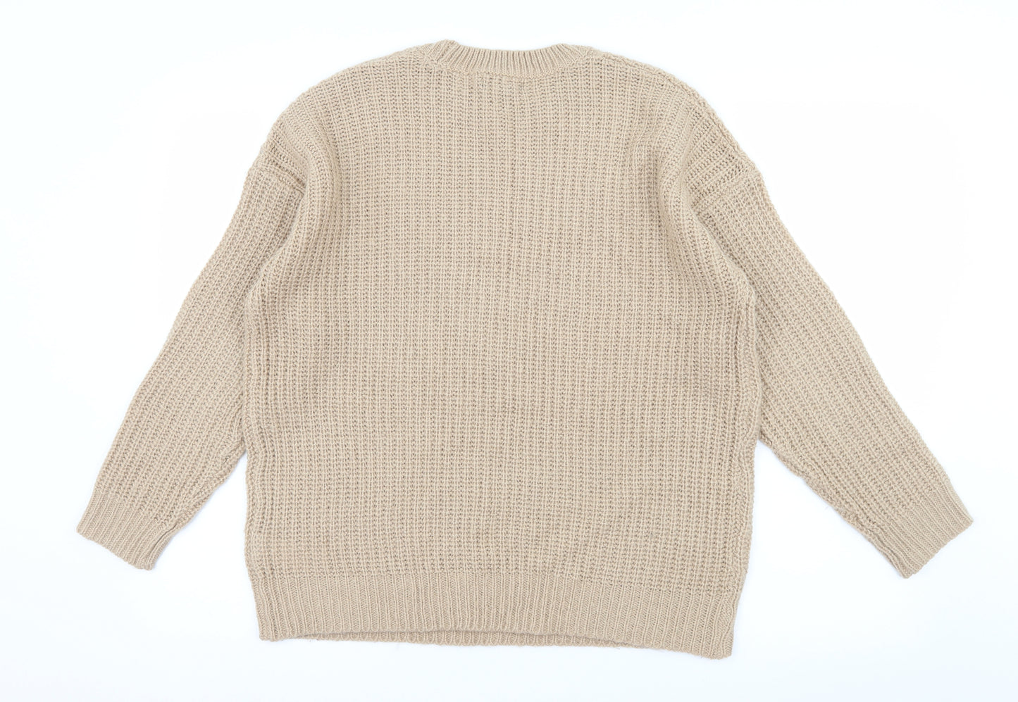 New Look Womens Brown  Knit Pullover Jumper Size S