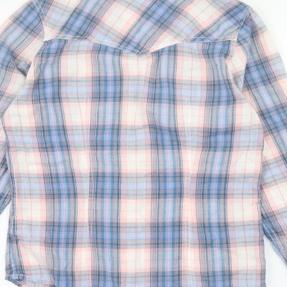 SoulCal&Co Womens Blue Plaid  Basic Button-Up Size 10