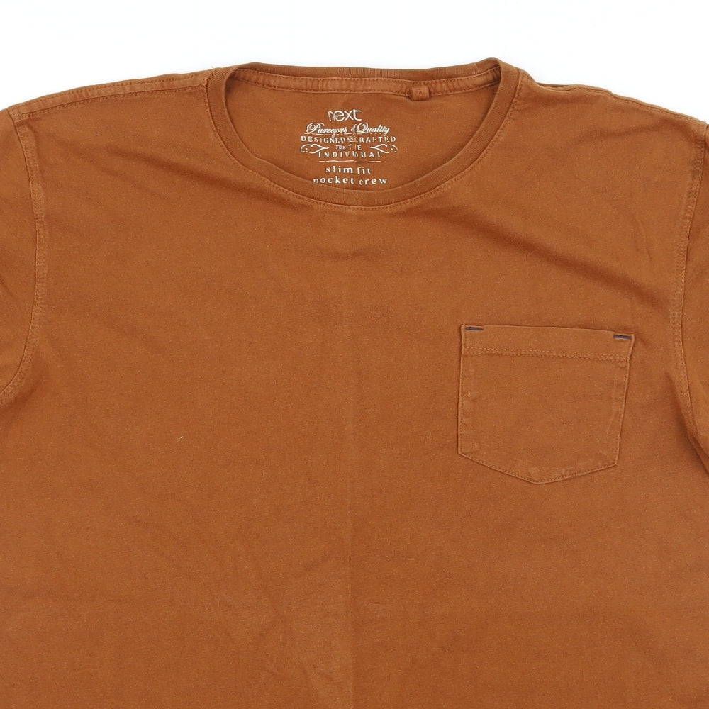 NEXT Mens Brown  Jersey  T-Shirt Size S
