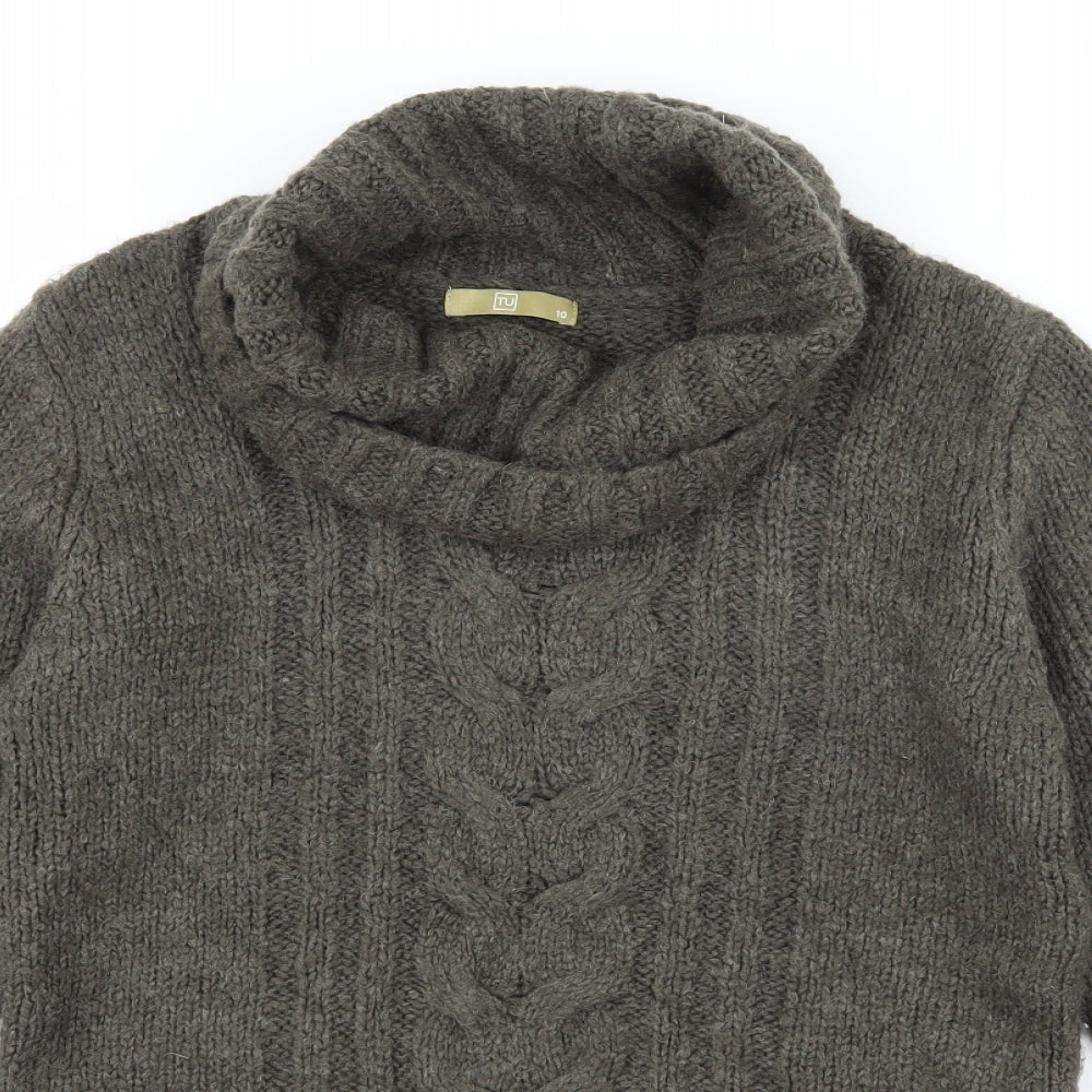 TU Womens Green  Knit Pullover Jumper Size 10