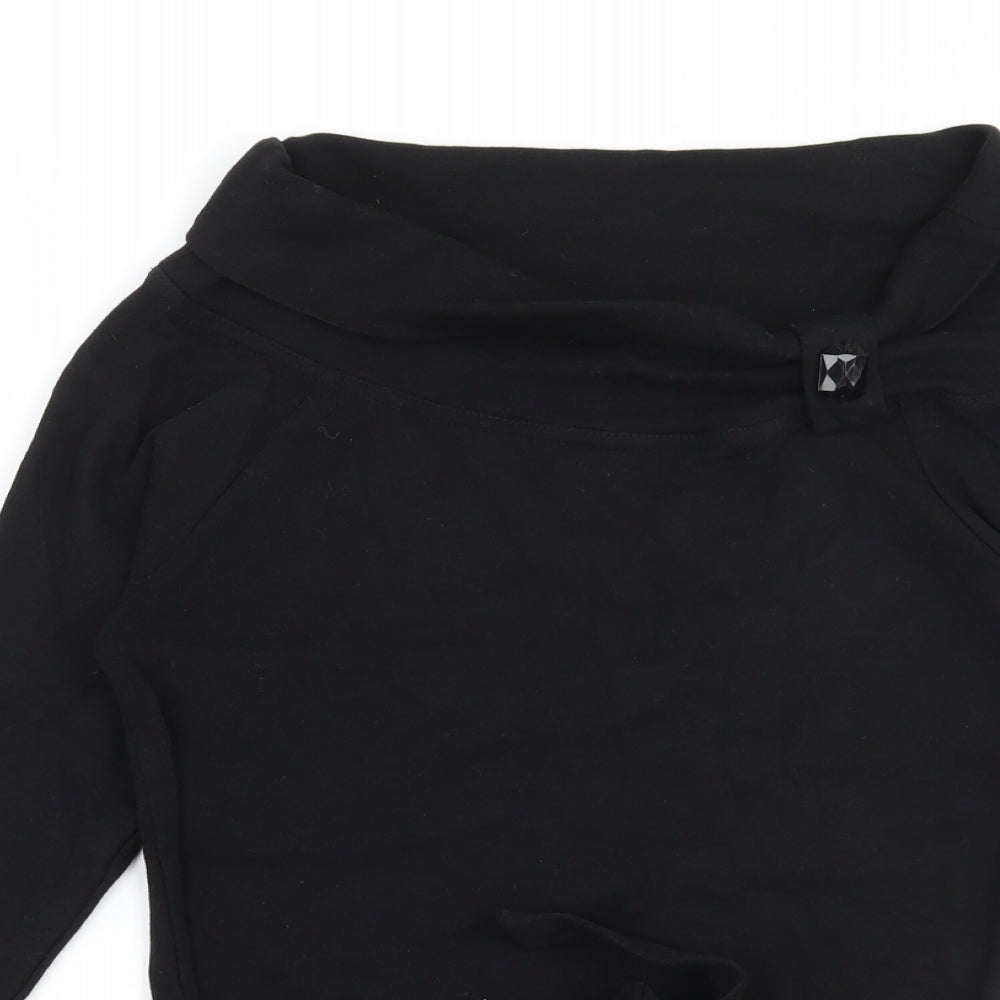 MK Womens Black  Jersey Basic T-Shirt Size 12