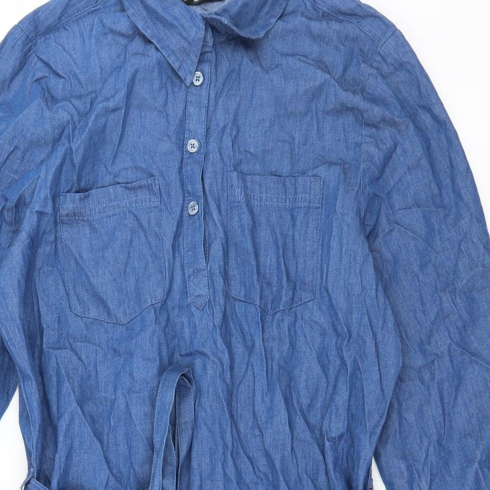 Avenue Womens Blue   Shirt Dress  Size 16