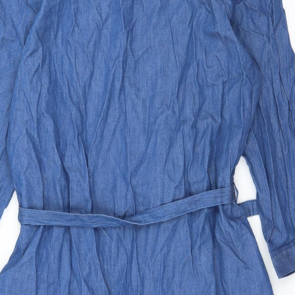 Avenue Womens Blue   Shirt Dress  Size 16