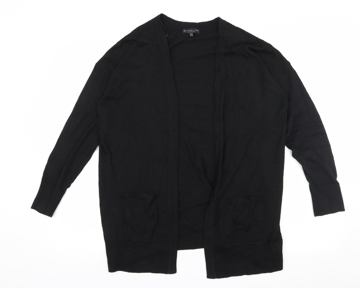 F&F Womens Black  Knit Cardigan Jumper Size 14