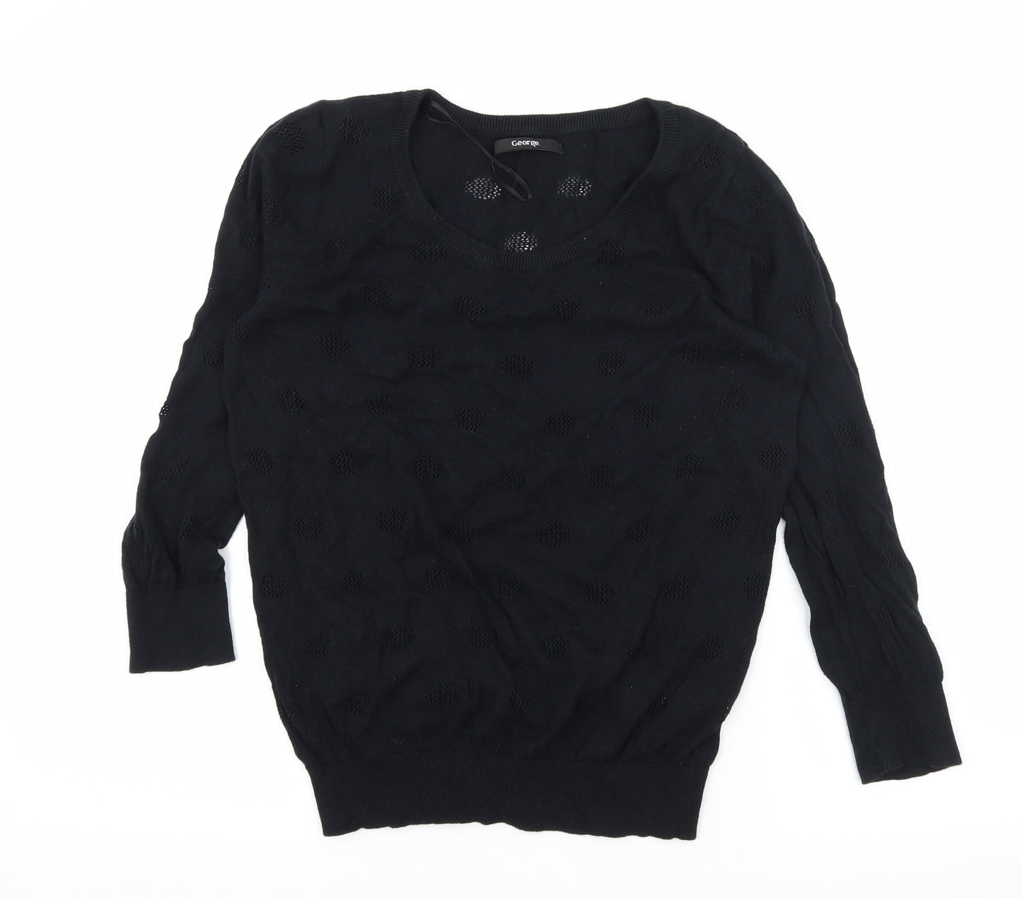 George Womens Black  Knit Pullover Jumper Size 10