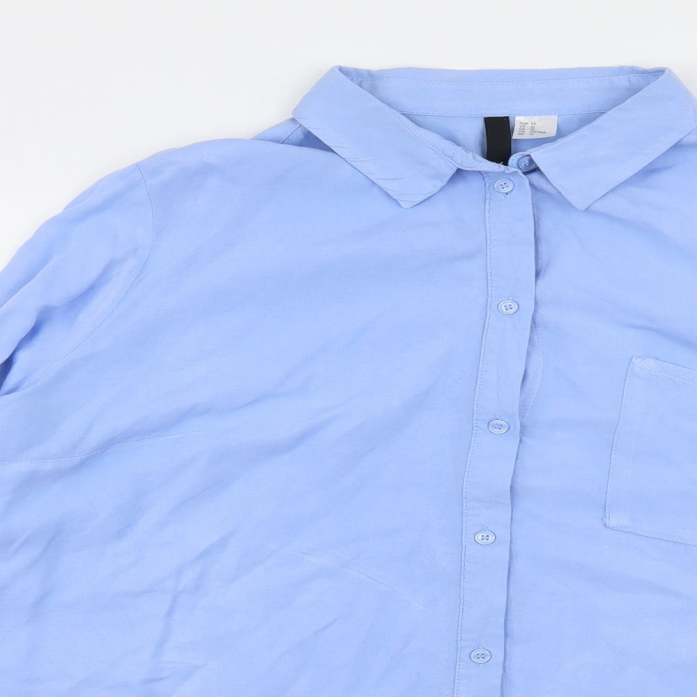 Divided by H&M Womens Blue   Basic Button-Up Size 16