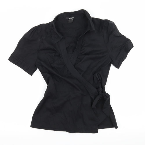 H&M Womens Black   Basic Blouse Size 12
