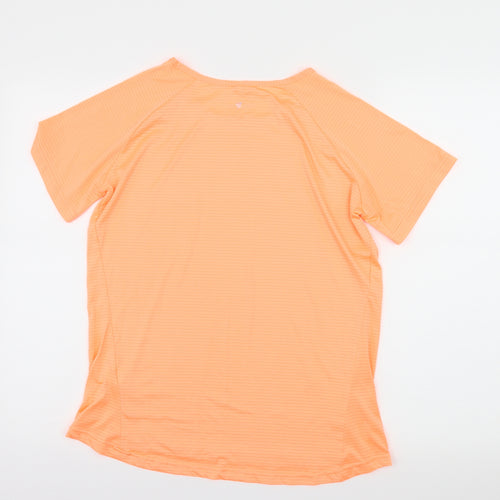 WORKOUT Womens Orange  Jersey Basic T-Shirt Size 14