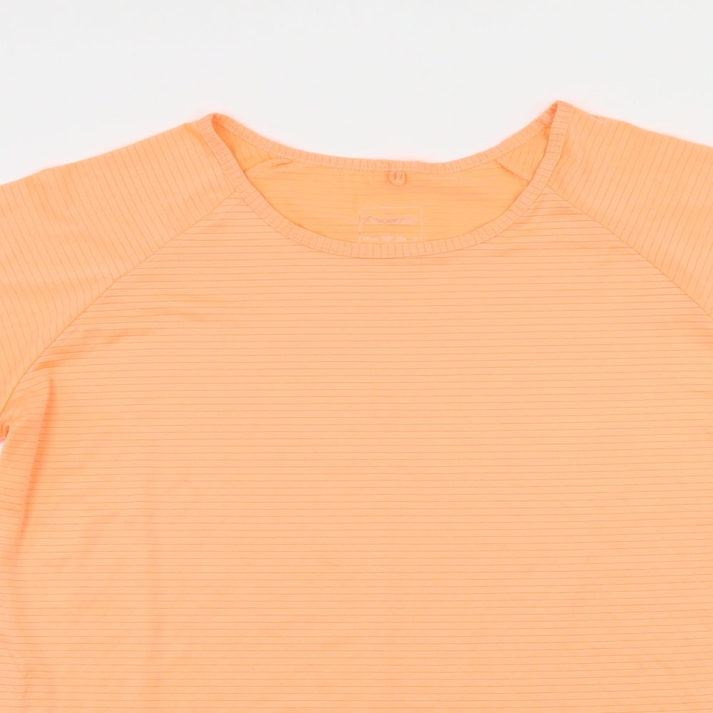 WORKOUT Womens Orange  Jersey Basic T-Shirt Size 14
