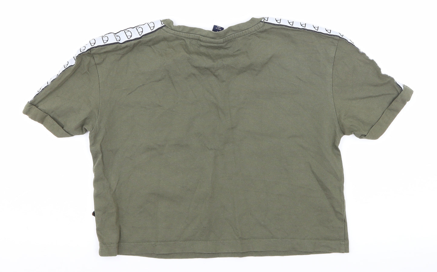 ellesse Womens Green Striped Jersey Basic Blouse Size 4
