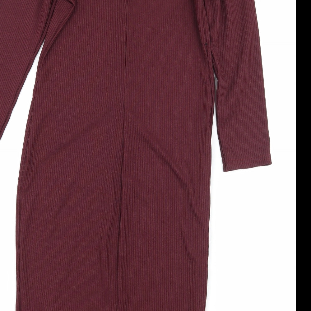 New Look Womens Purple  Jersey Bodycon  Size 8