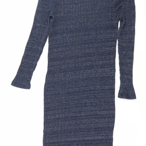 Primark Womens Blue  Jersey Jumper Dress  Size 14
