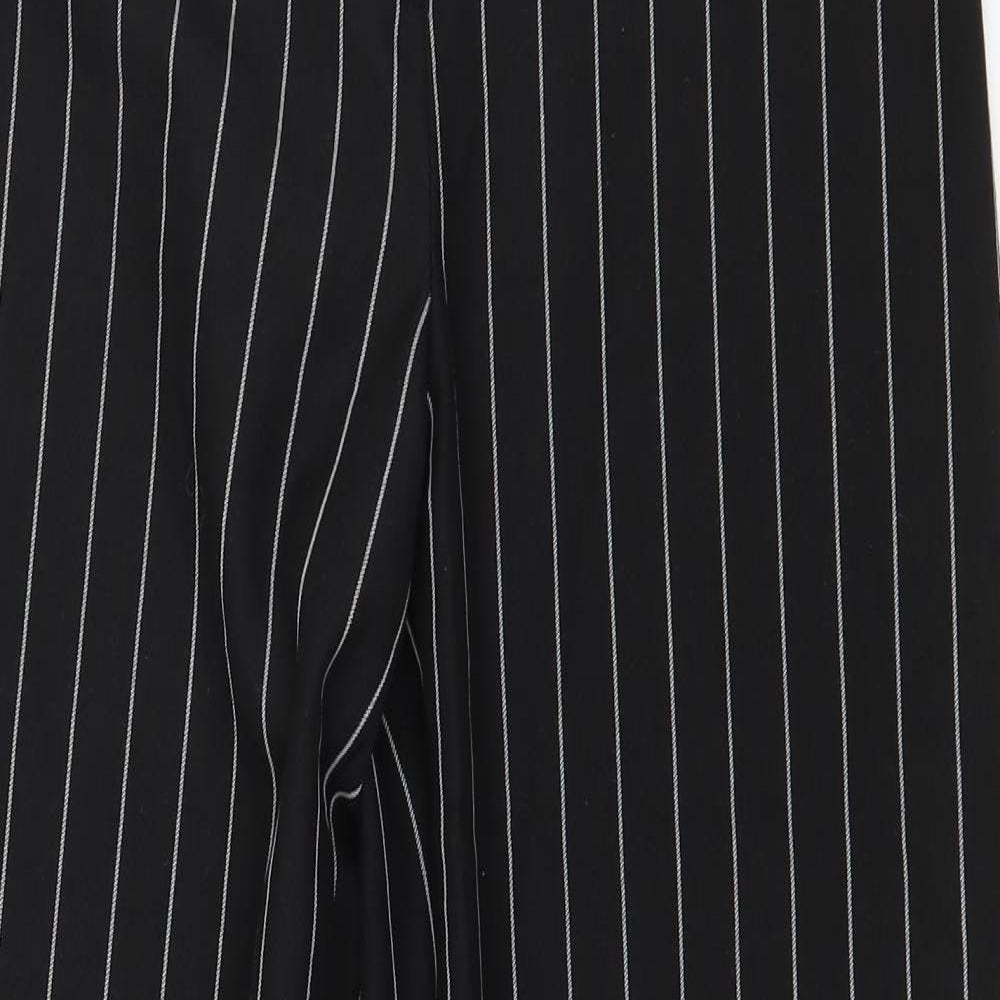 Boohoo Womens Black Striped  Trousers  Size 6 L27 in