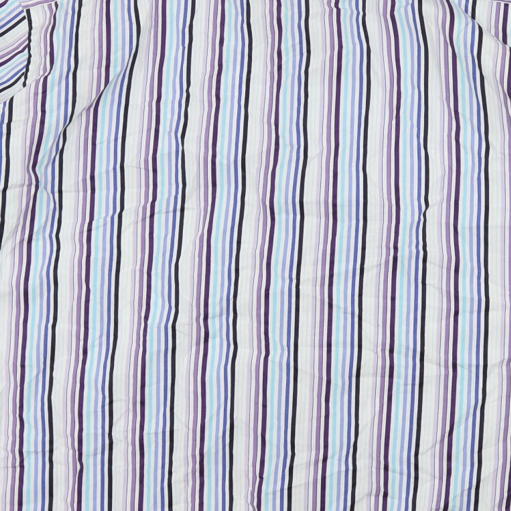 NEXT Mens White Striped   Dress Shirt Size 2XL