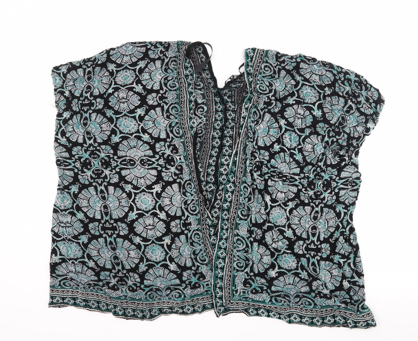 New Look Womens Blue Geometric  Kimono Blouse Size 10